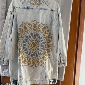 Forever 21 Blue and White Denim Jacket
